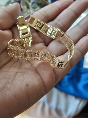 Greek Key Gold Bracelet
